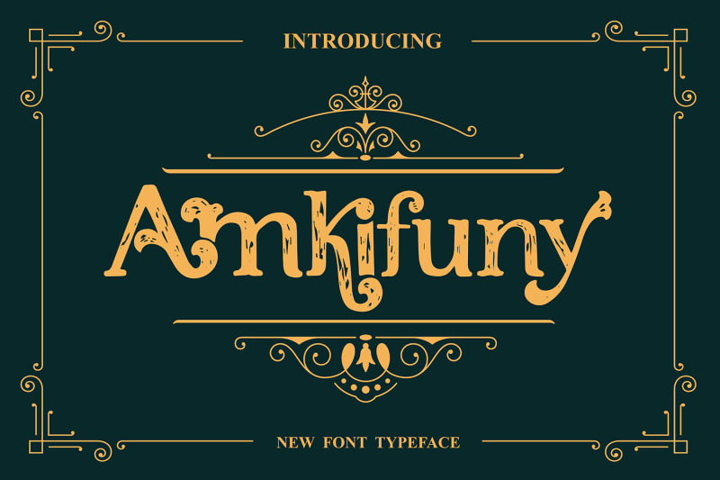 amkifuny-new-brush-serif-display-font-typeface