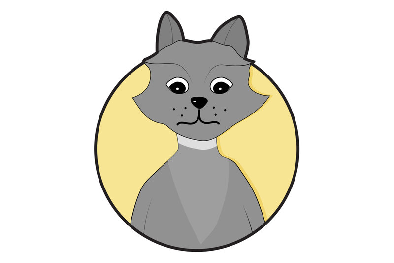 wolf-icon-sticker-app-vector-flat