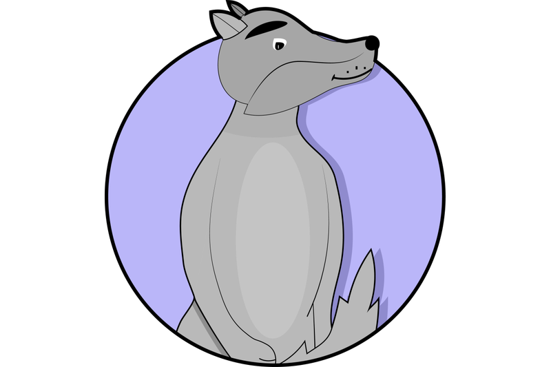 sticker-cartoon-wolf-icon