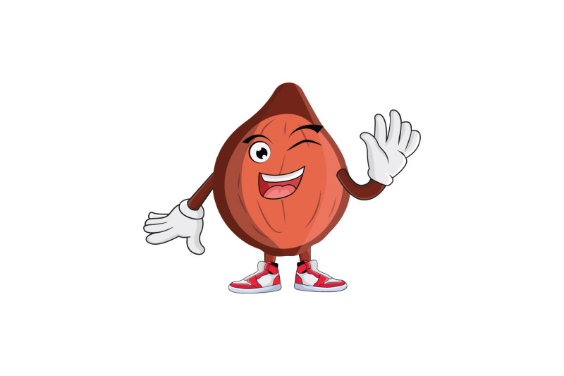 hazelnut-waving-wink-cartoon-character-design