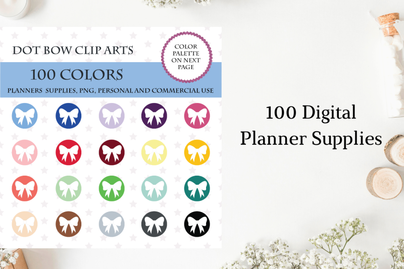 bow-round-clipart-bow-planner-sticker-cute-bow-clipart