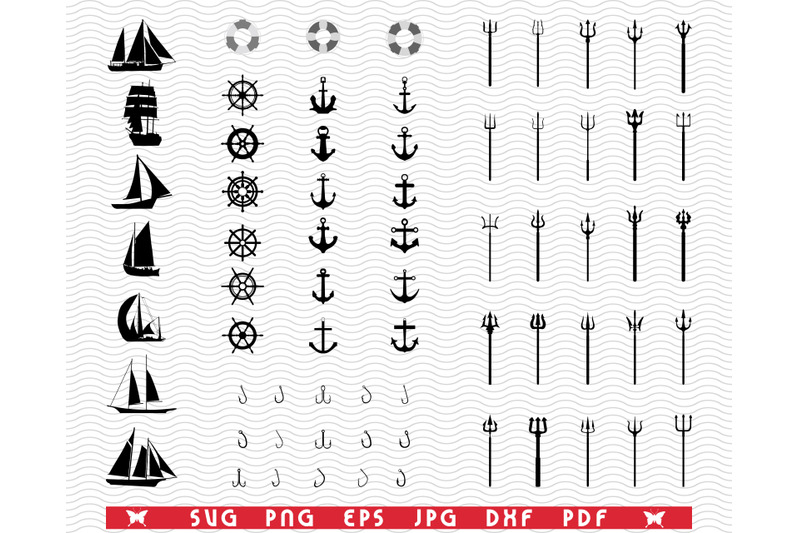 svg-icons-of-nautical-black-silhouettes-digital-clipart