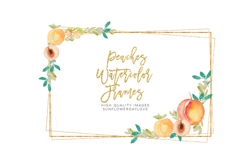 peaches-watercolor-frames-png-peach-flowers-sweet-peaches-clipart