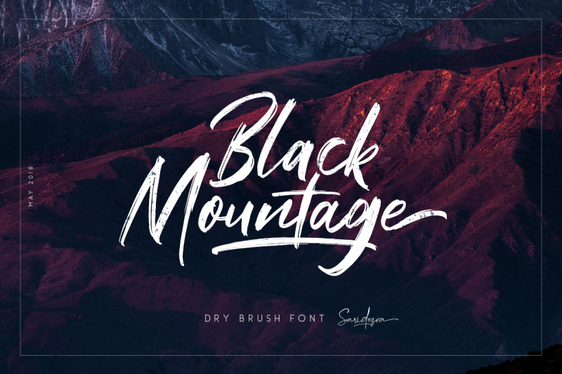 black-mountage-brush-font