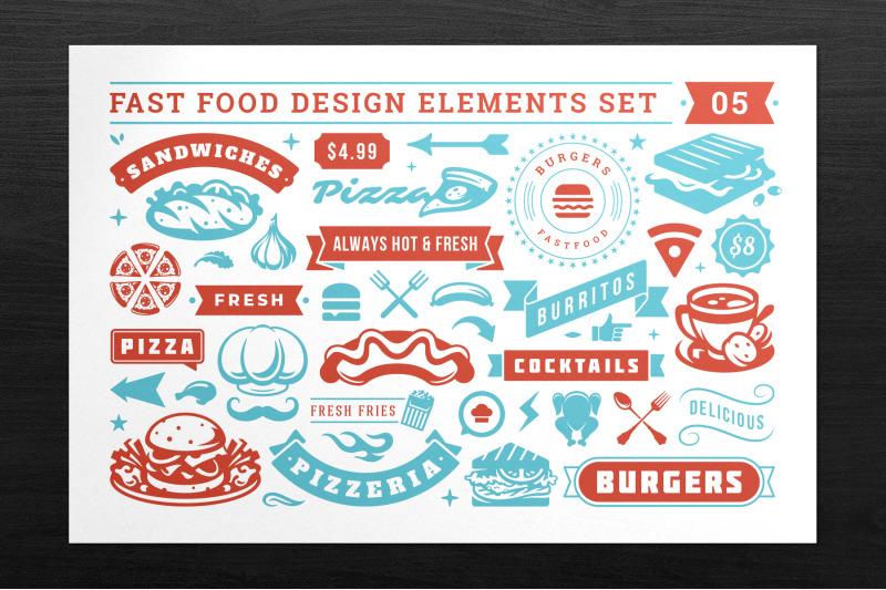 fast-food-design-elements