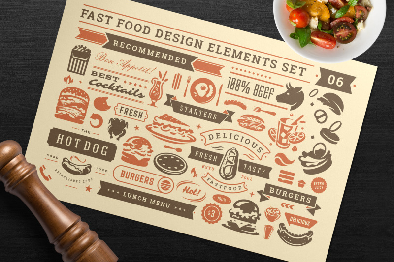 fast-food-design-elements