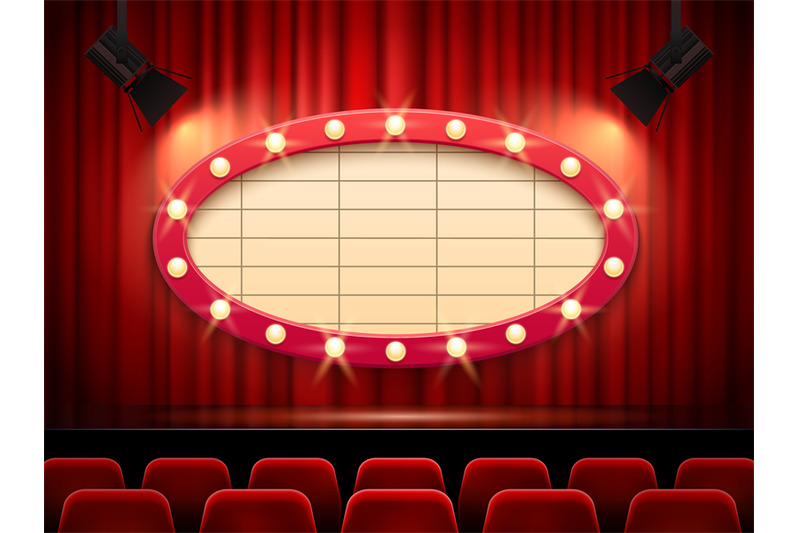 theater-frame-illuminated-by-spotlight-retro-cinema-sign-with-border