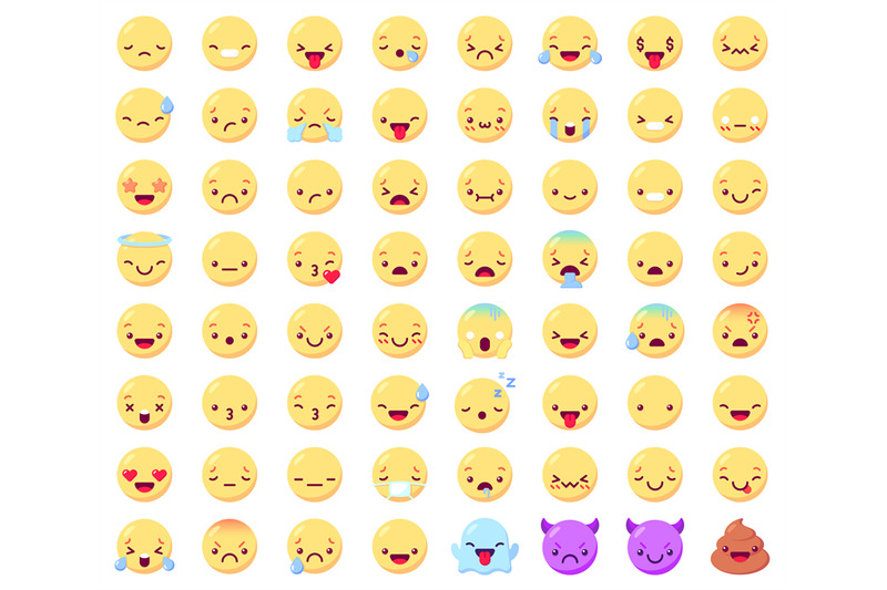 flat-emoticon-emoji-happy-smiling-yellow-faces-angry-and-sad-joy-an