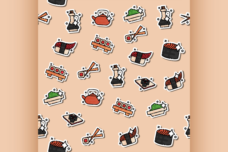 colored-sushi-concept-icons-pattern
