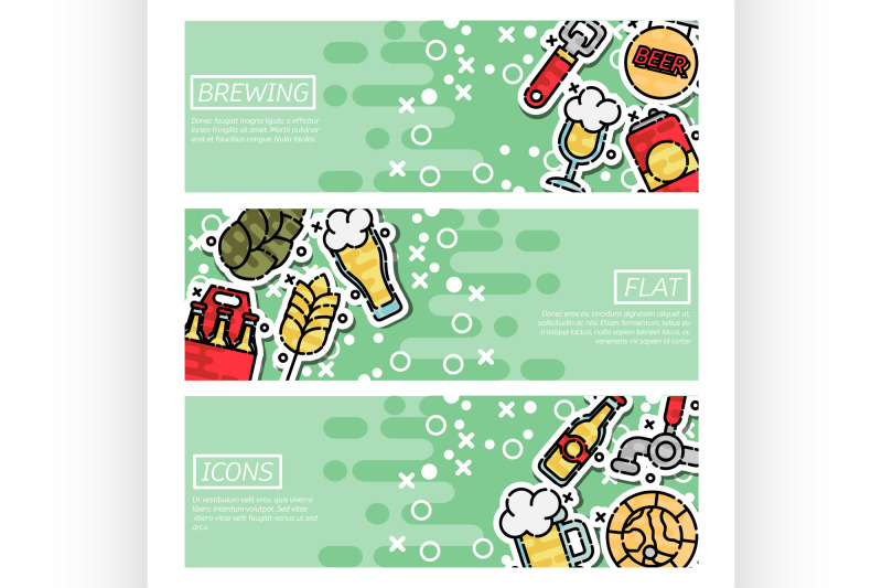 set-of-horizontal-banners-about-brewing