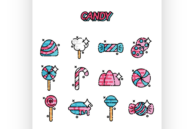 candy-cartoon-concept-icons