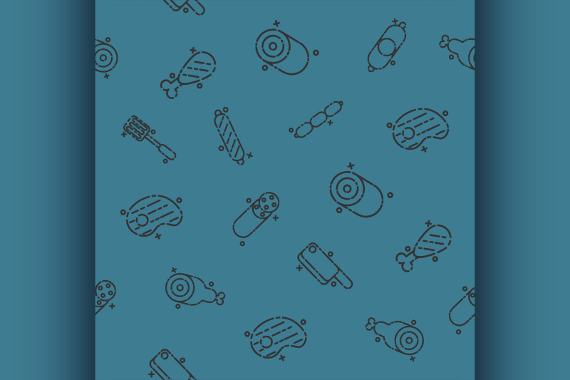 meat-concept-icons-pattern