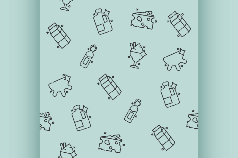 milk-production-icons-pattern