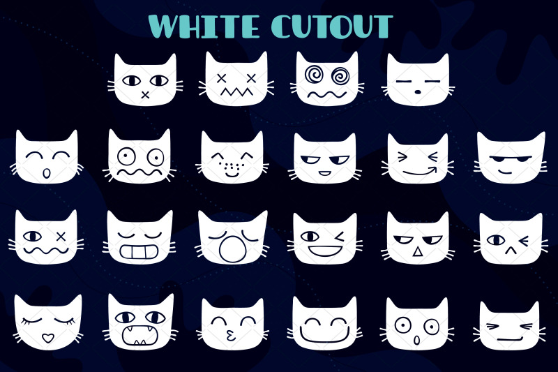 cat-faces-kawaii-white-hand-drawn-kittens-emoji-feline-emotions
