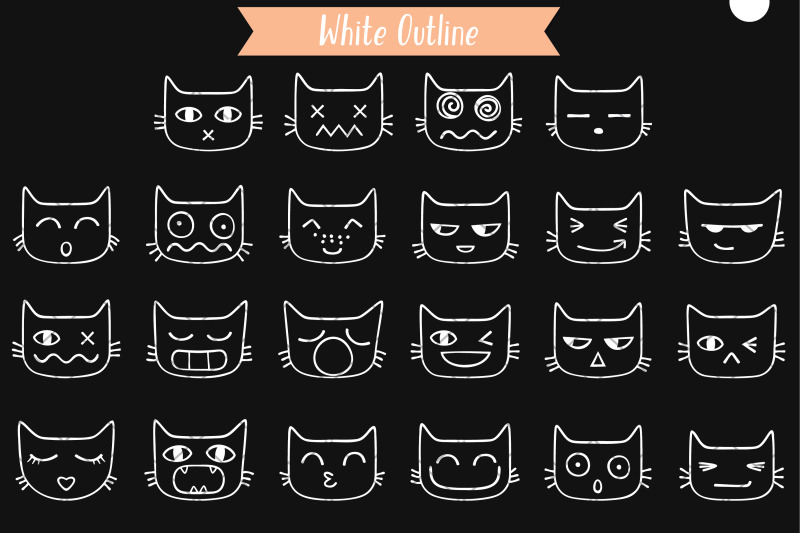 cat-faces-kawaii-white-hand-drawn-kittens-emoji-feline-emotions