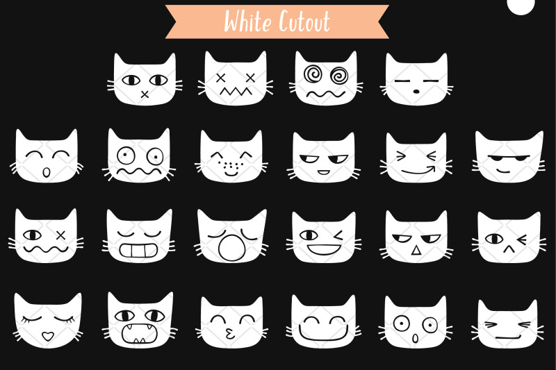 cat-faces-kawaii-white-hand-drawn-kittens-emoji-feline-emotions