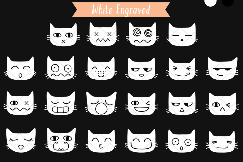 cat-faces-kawaii-white-hand-drawn-kittens-emoji-feline-emotions