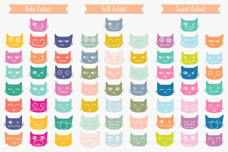 cat-faces-kawaii-colored-hand-drawn-kittens-emoji-feline-emotions