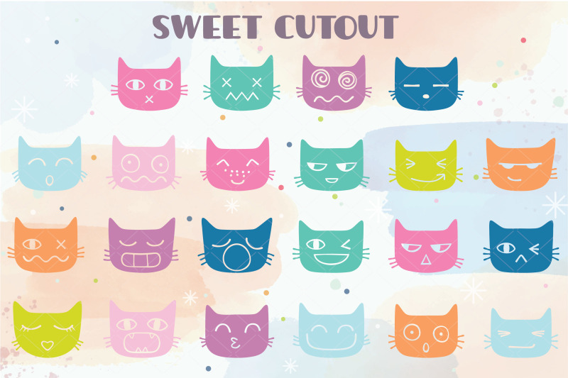 cat-faces-kawaii-colored-hand-drawn-kittens-emoji-feline-emotions