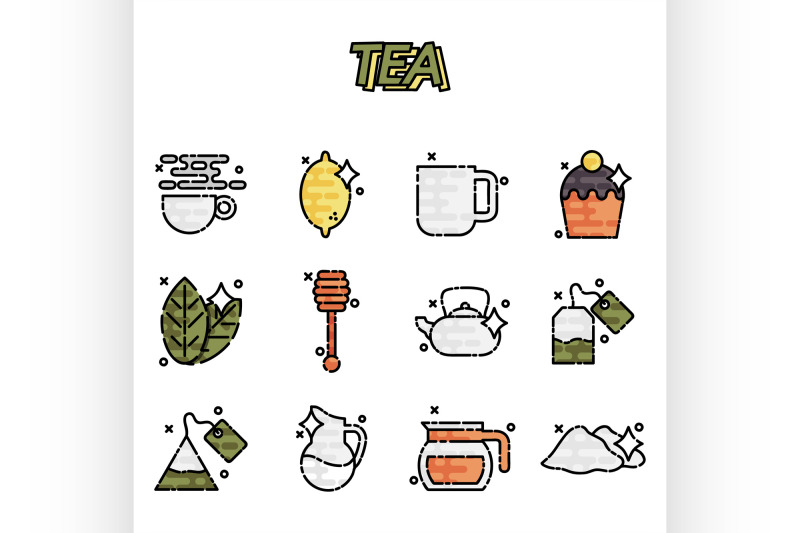 tea-cartoon-concept-icons