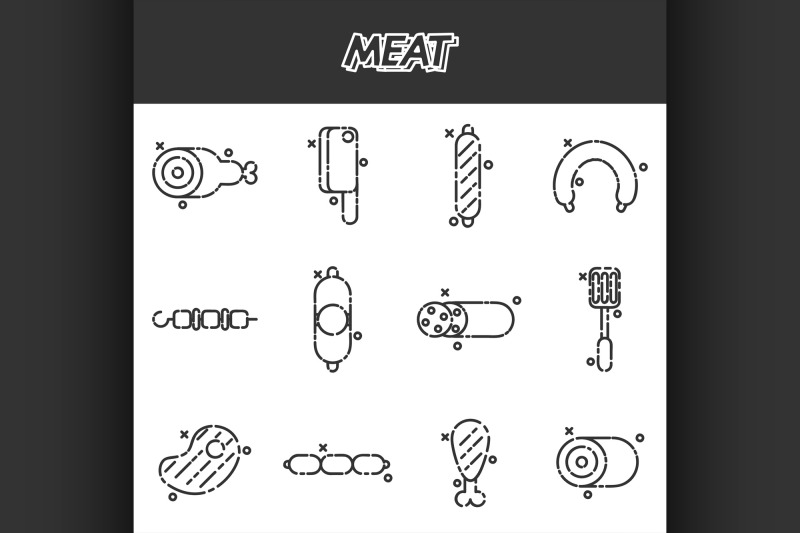 meat-cartoon-concept-icons