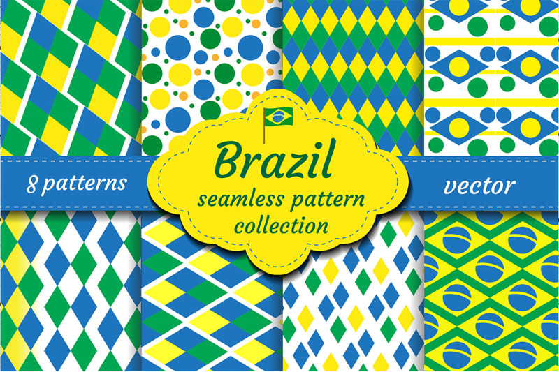 brazil-set-of-abstract-geometric-pattern