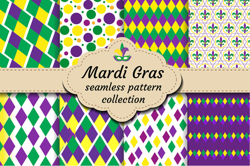 mardi-gras-set-of-abstract-geometric-pattern