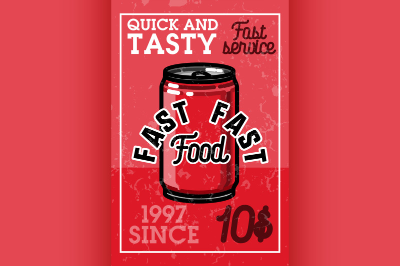 color-vintage-fast-food-banner