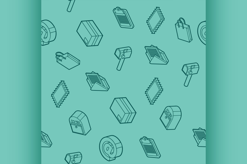 delivery-flat-outline-isometric-pattern