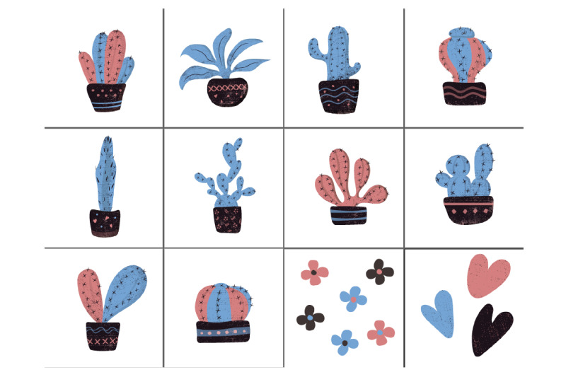 stylized-cacti