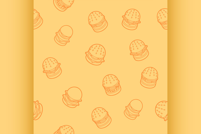 burgers-outline-isometric-pattern