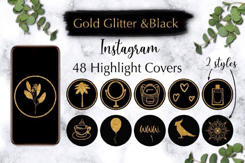 instagram-highlight-covers-gold-glitter-with-black