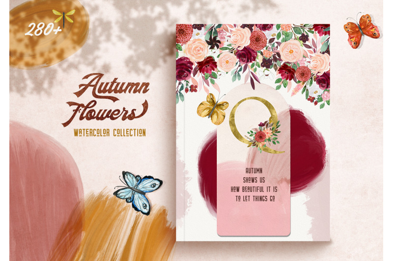autumn-flowers-modern-watercolors