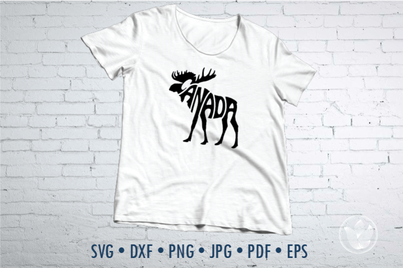 Download Canada moose shape word Art, Svg Dxf Eps Png Jpg, T-shirt ...