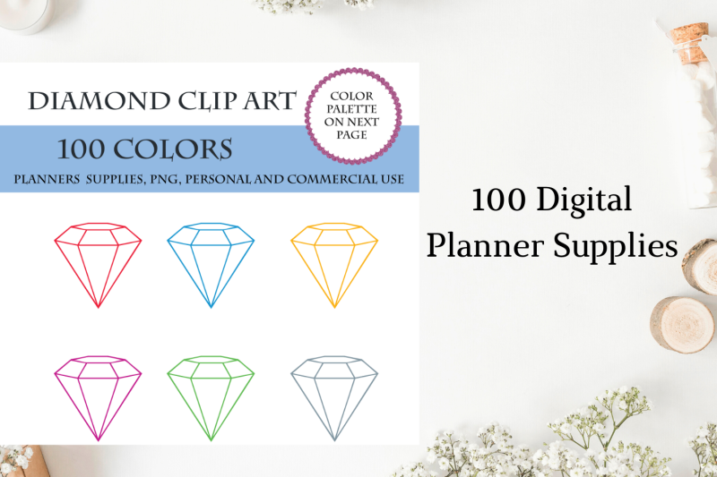 100-diamonds-clipart-gemstone-clipart-diamond-planner-sticker