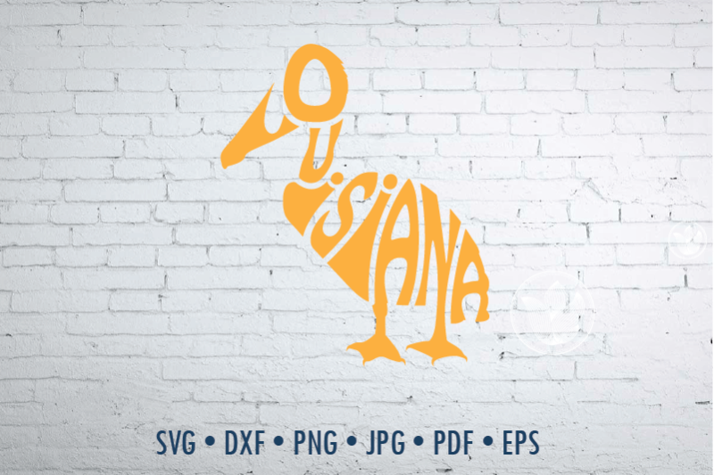 Download Louisiana in pelican shape Word Art, Svg Dxf Eps Png Jpg ...