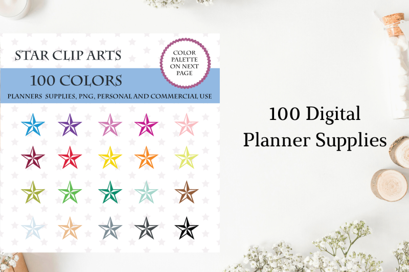 100-stars-for-planner-stars-clipart-printable-planner-stickers