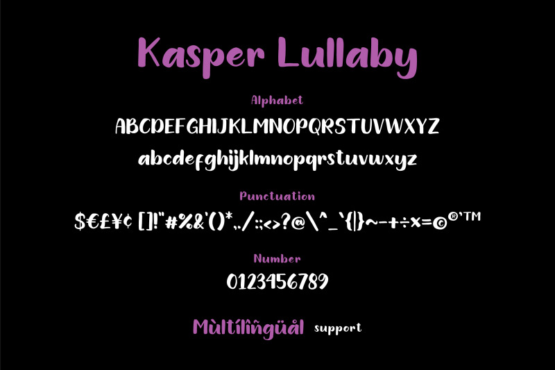 kasper-lullaby-handdrawn-font