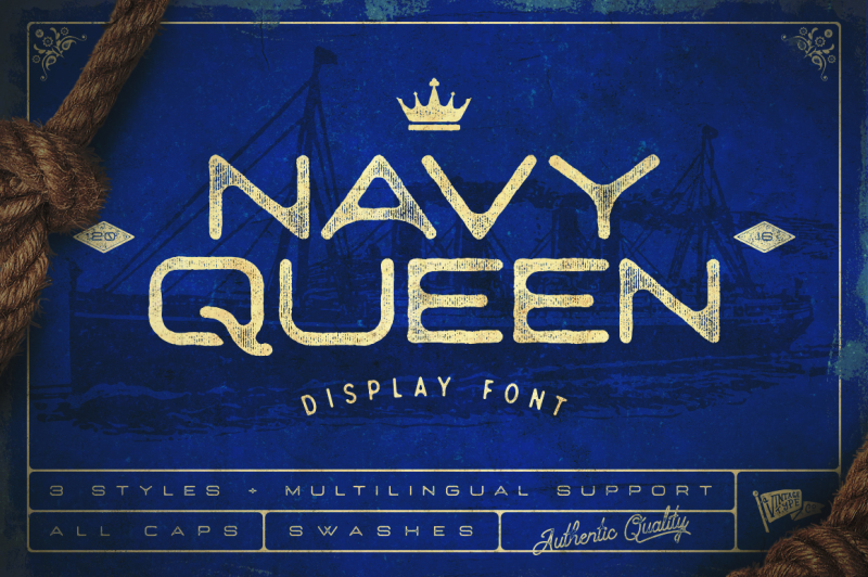 navy-queen-display-font