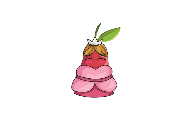 rose-apple-princess-fruit-cartoon-character