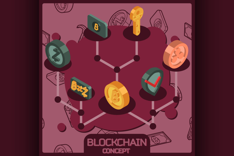 blockchain-isometric-concept