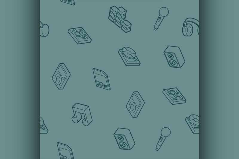 dj-outline-isometric-pattern