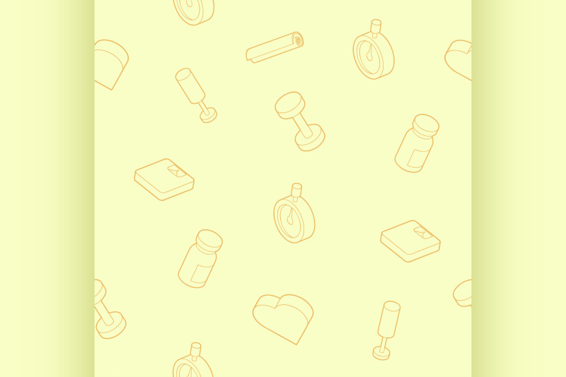 gym-outline-isometric-pattern