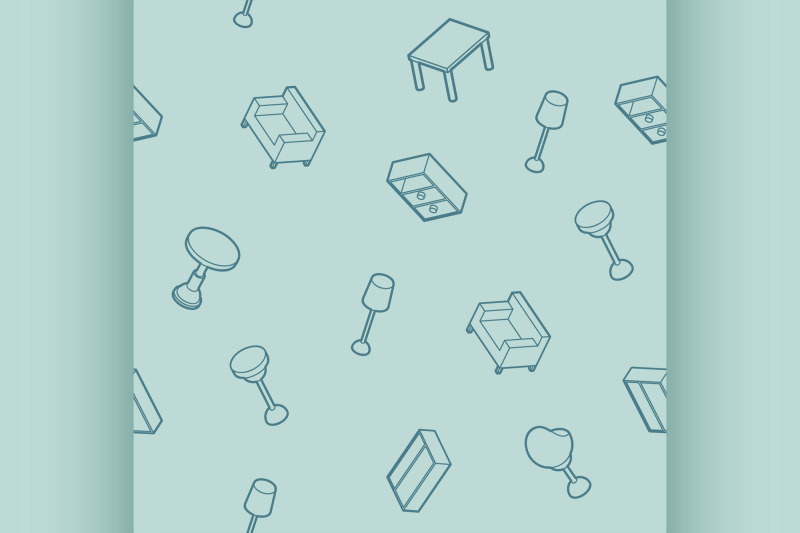 interior-outline-isometric-pattern