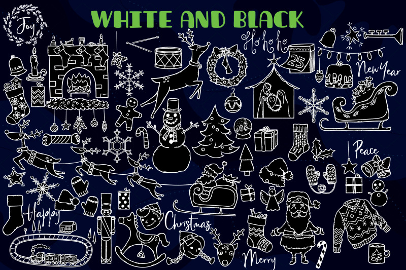 hand-drawn-christmas-doodles-new-year-holiday-white