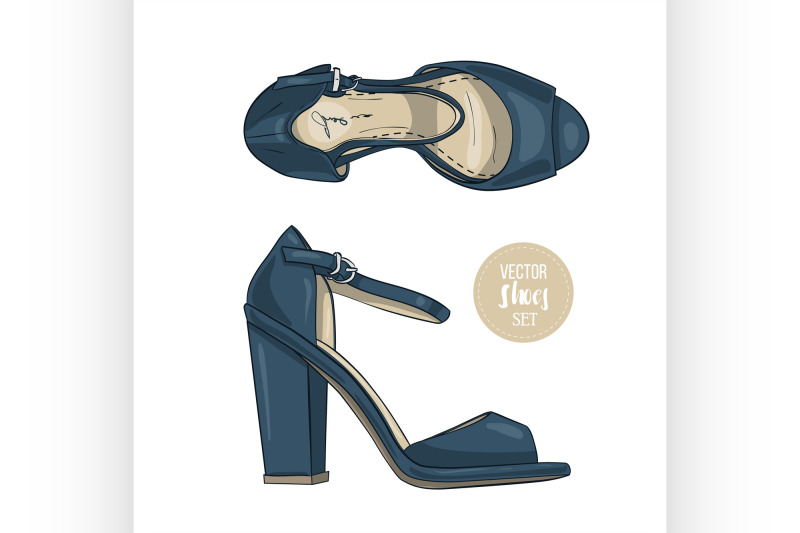 fashion-vector-sketch-womens-shoes