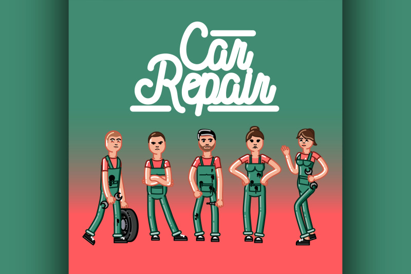 car-repair-team