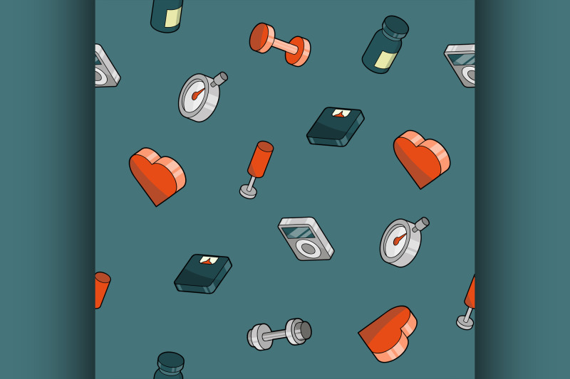 gym-color-outline-isometric-pattern