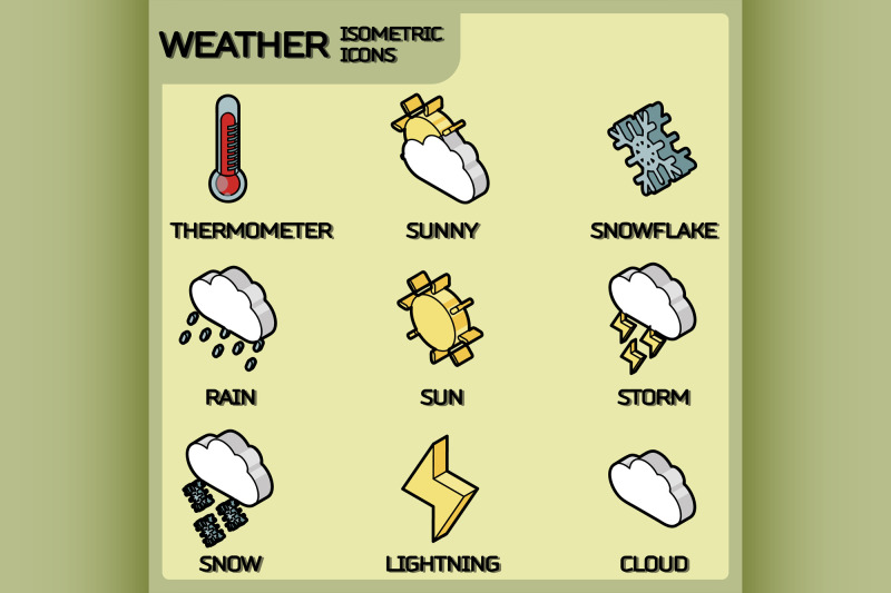 weather-color-outline-isometric-icons