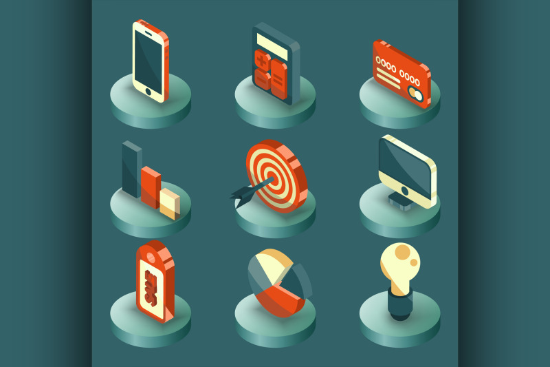 marketing-color-isometric-icons